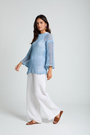 Island Dream jumper in Stone Blue