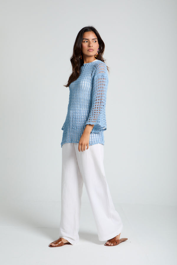 Island Dream jumper in Stone Blue