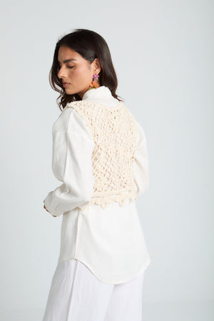 Crochet Top in Creme