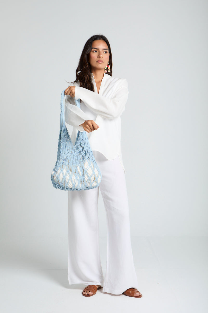 Daisy Strings Bag in Blue