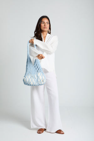 Daisy Strings Bag in Blue