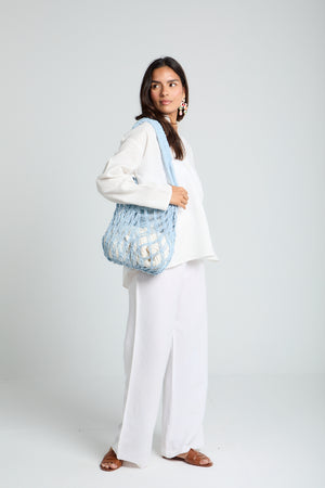 Daisy Strings Bag in Blue