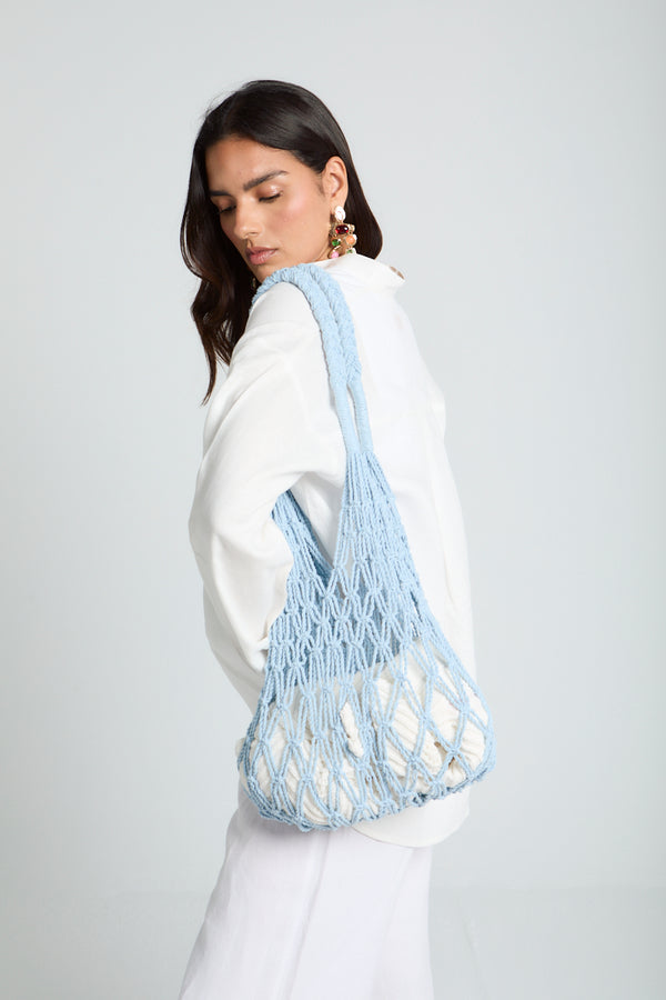 Daisy Strings Bag in Blue