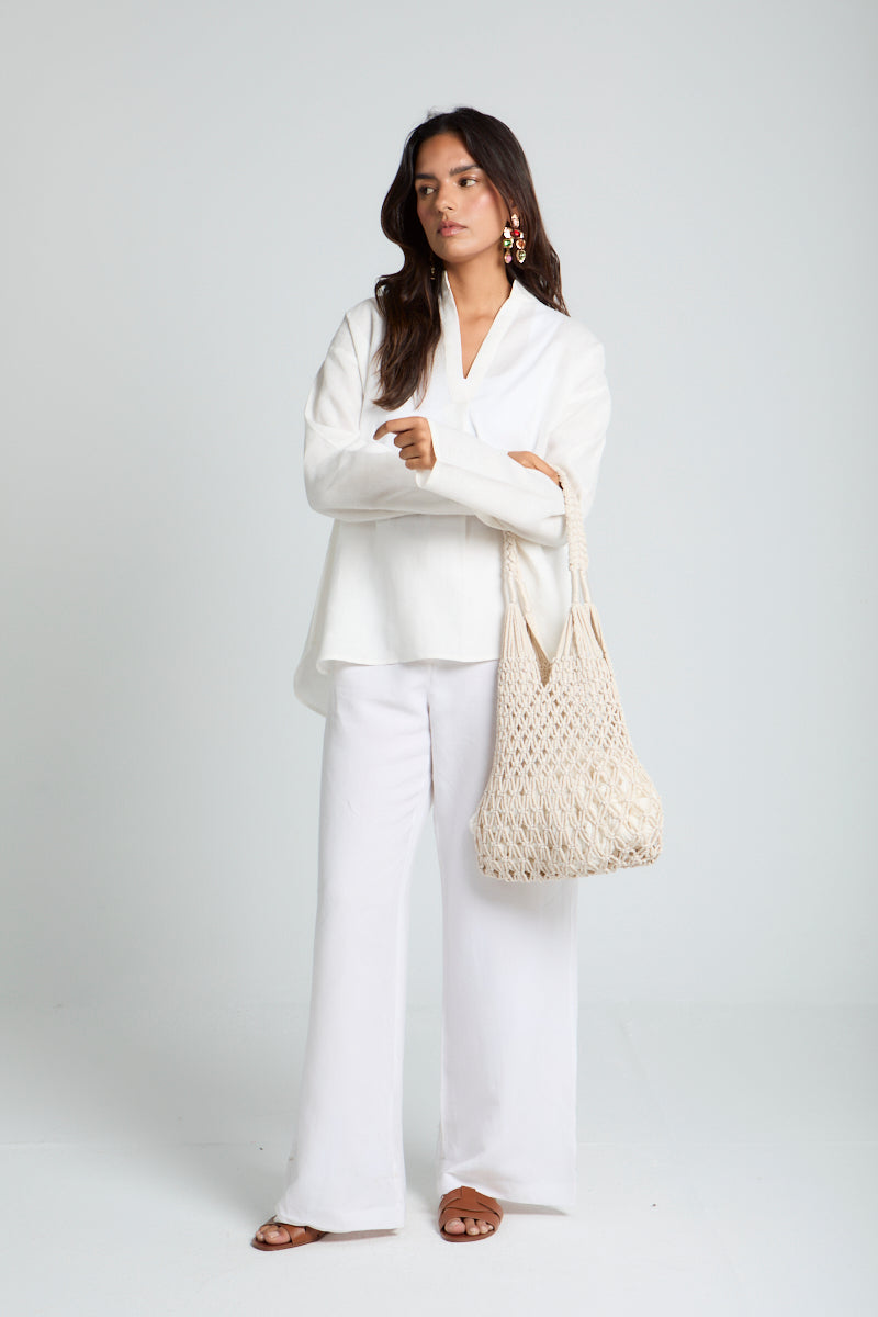 Daisy Strings Bag in Off White