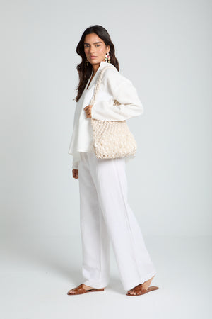 Daisy Strings Bag in Off White