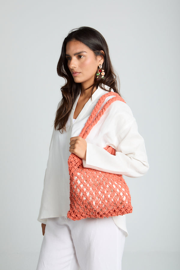 Daisy Strings Bag in Orange