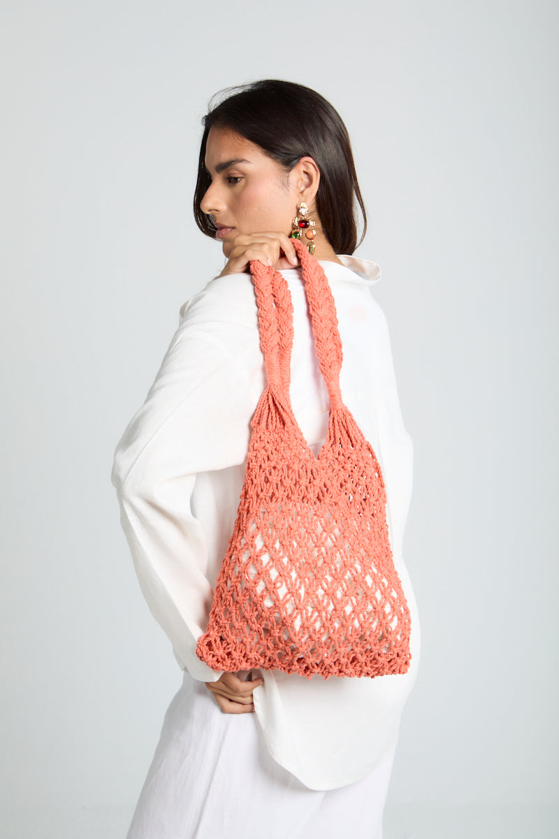 Daisy Strings Bag in Orange