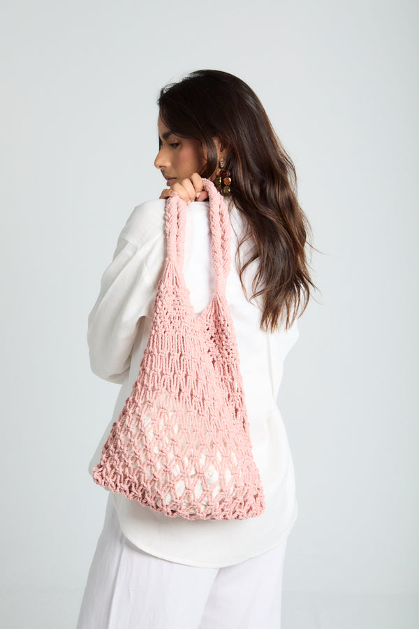 Daisy Strings Bag in Rose