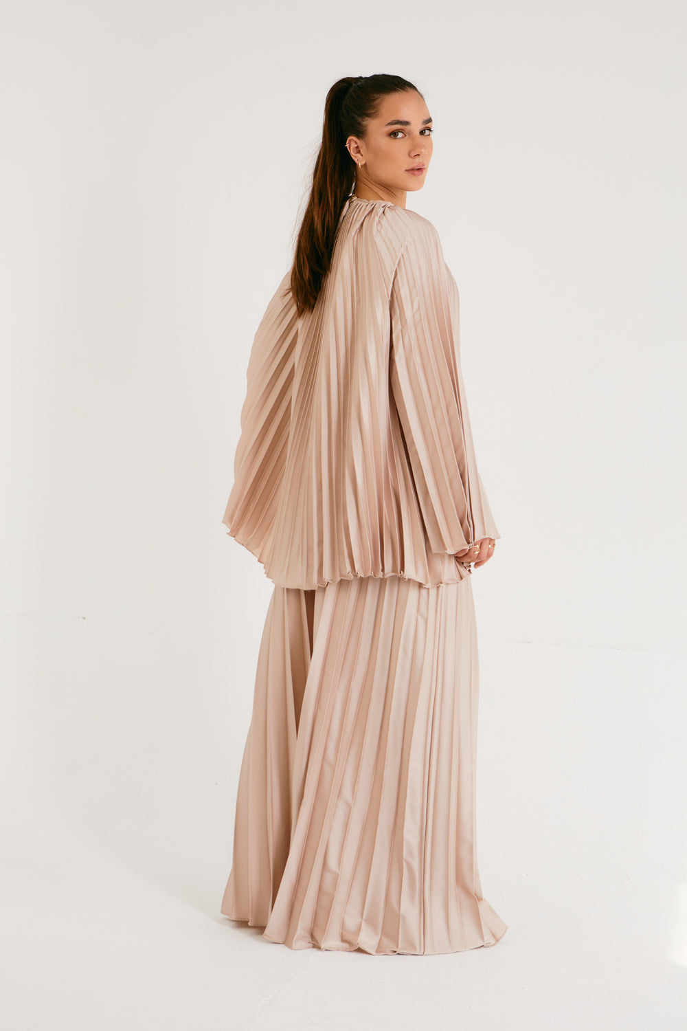 Plissé Soleil Pants in Beige
