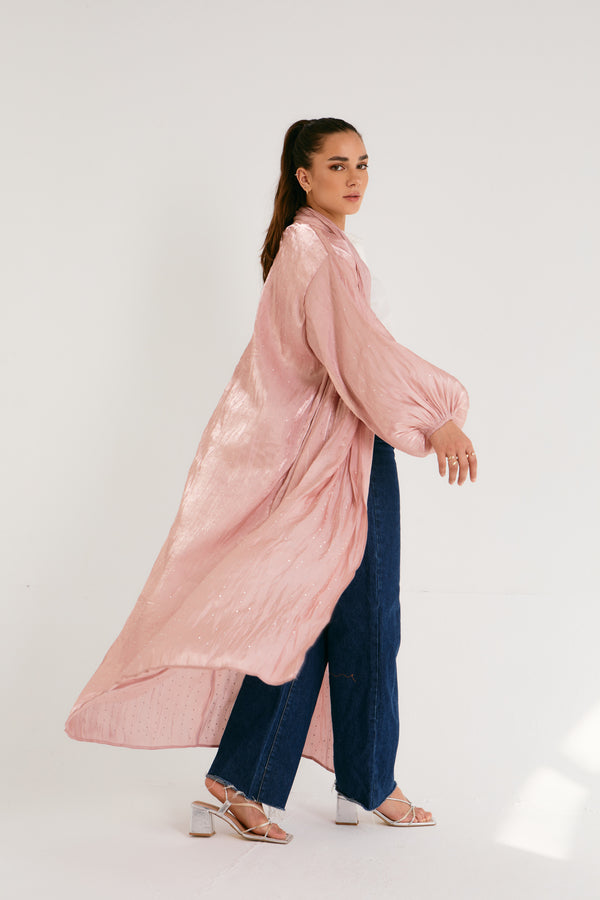 Bedazzled Kaftan in Nude