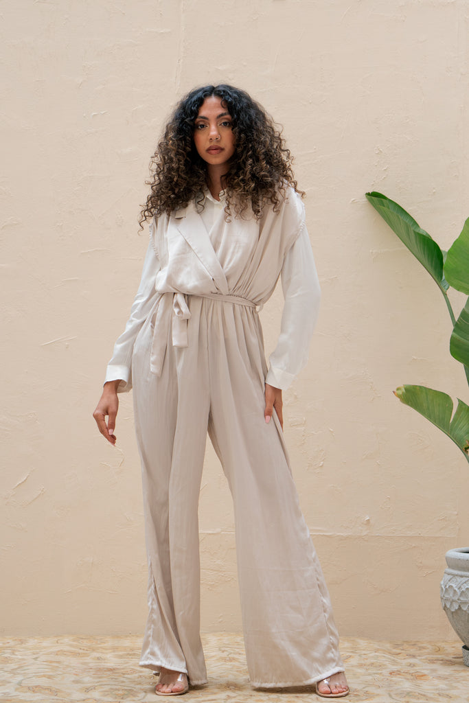 Sabina Jumpsuit in Silver