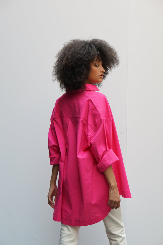 Urban Poplin Shirt in Fuchsia