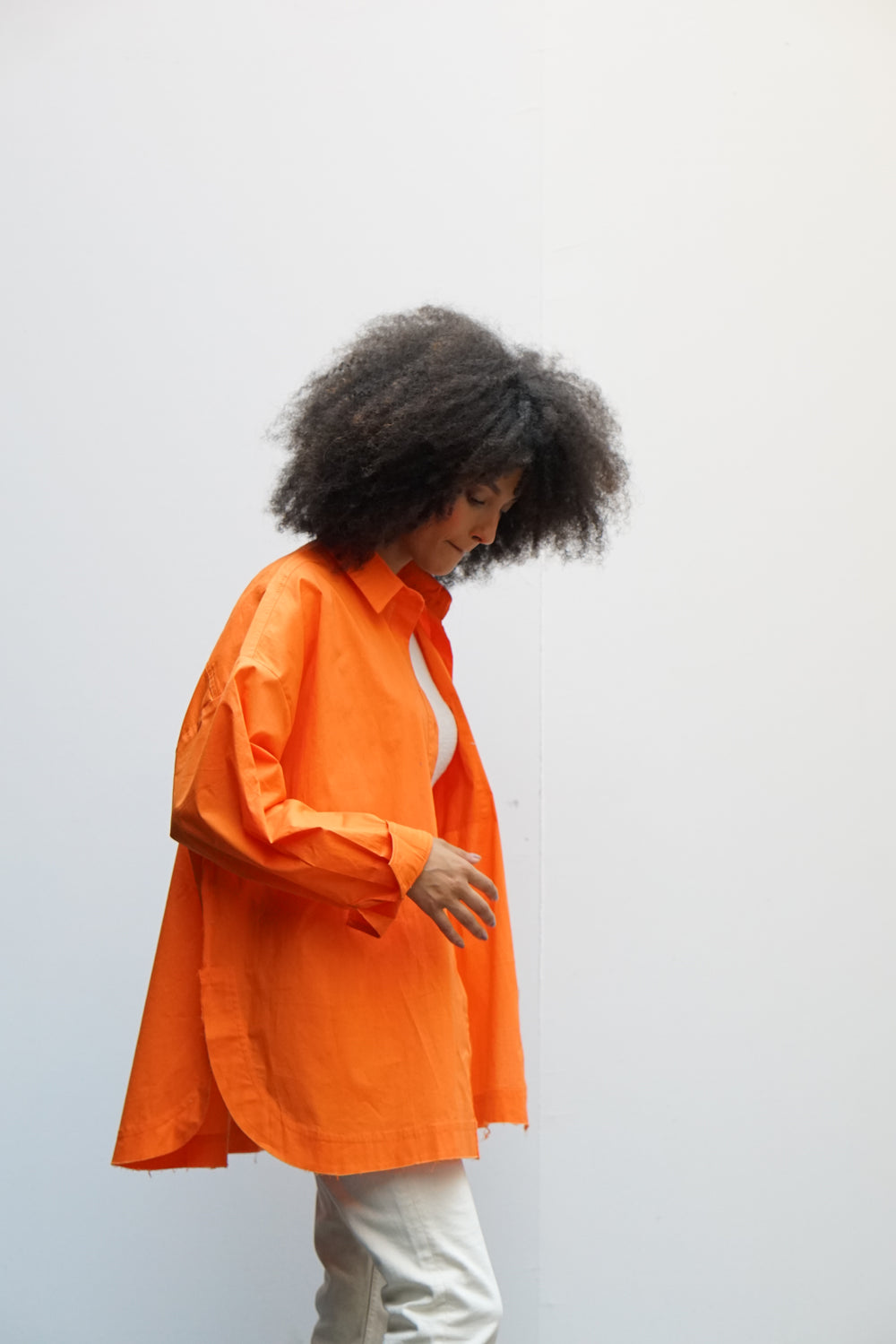 Urban Poplin Shirt in Orange