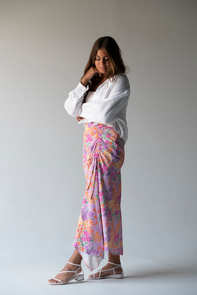 Printed Drawstring Skirt