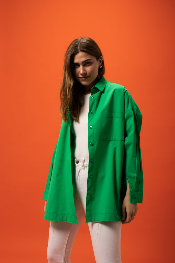Urban Poplin Shirt in Green