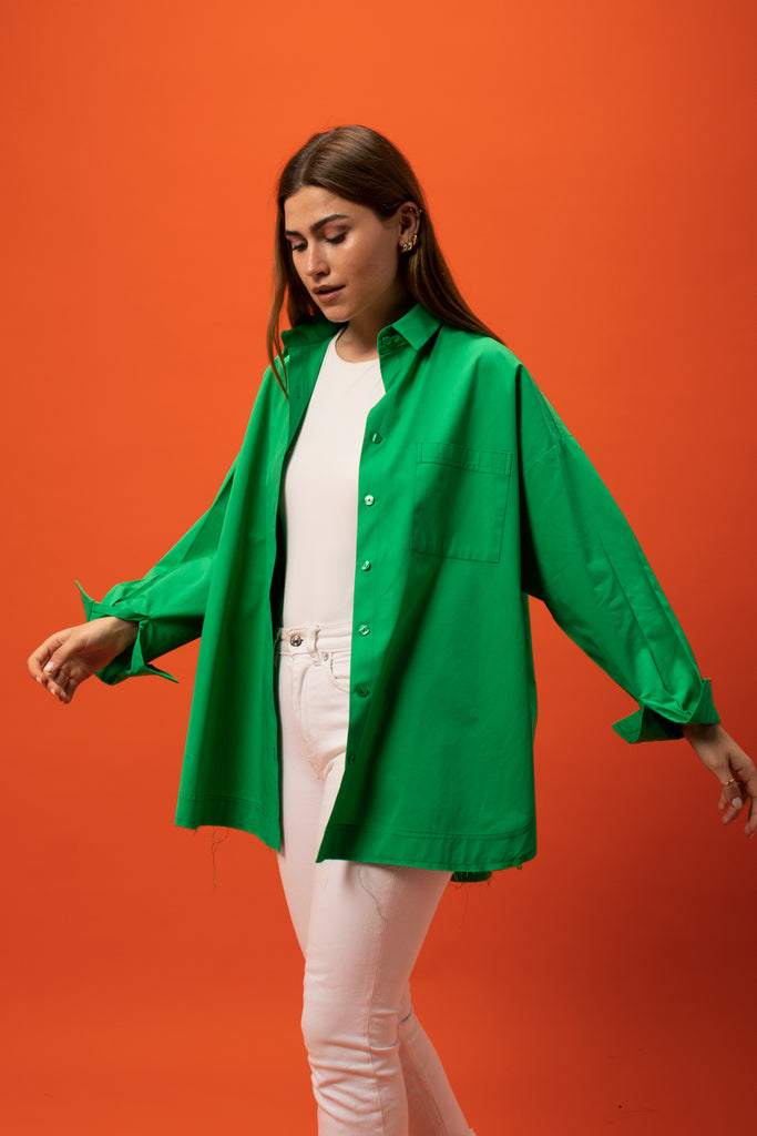 Urban Poplin Shirt in Green