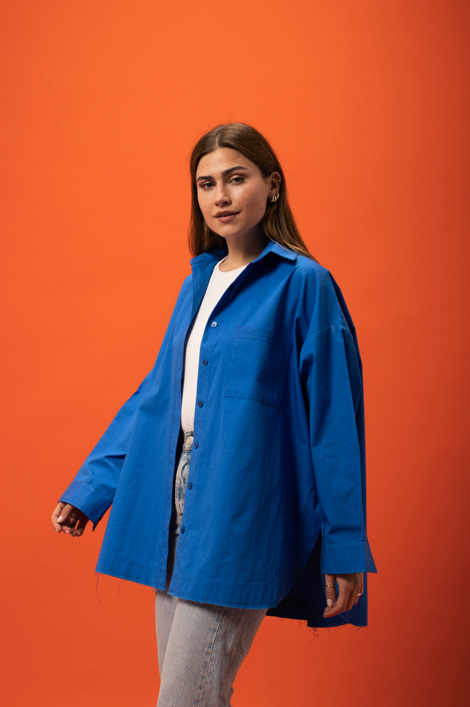 Urban Poplin Shirt in Blue