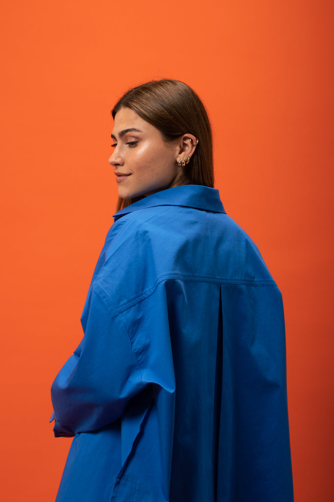 Urban Poplin Shirt in Blue